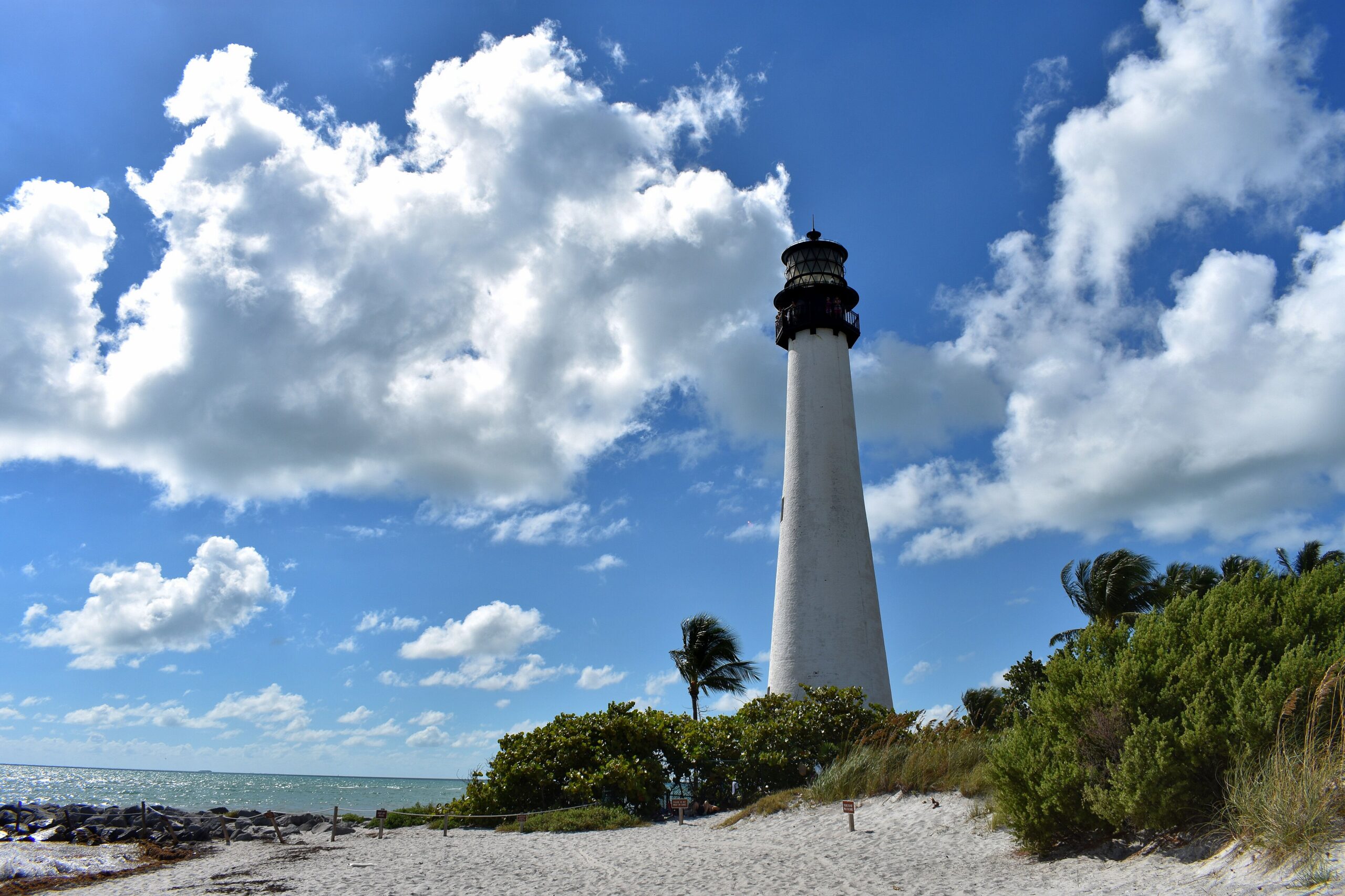 Il faro di Cape Florida sulla punta di Key Biscayne
