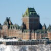 Il Château Frontenac sopra il San Lorenzo, a Quebec City
