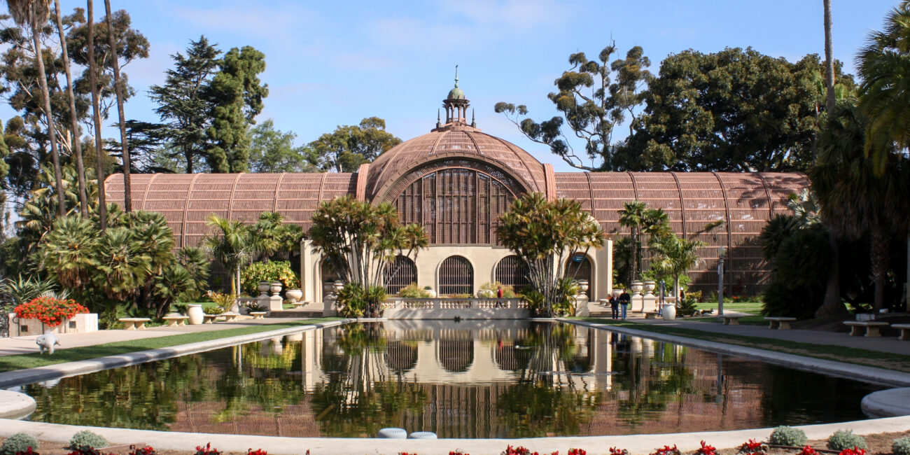 Il Botanical Building e la vasca delle ninfee, nel Balboa Park