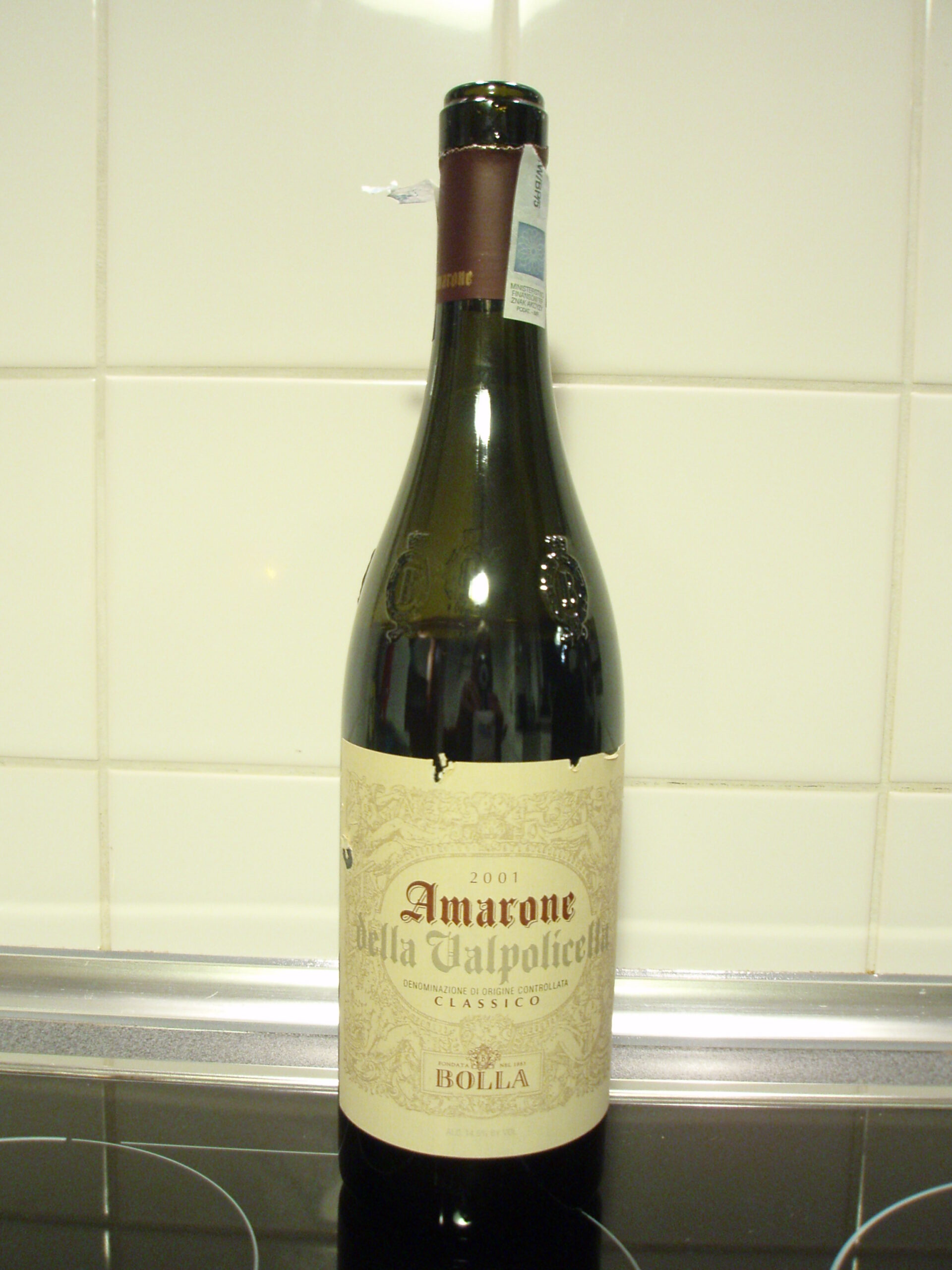 Una bottiglia di Amarone della Valpolicella